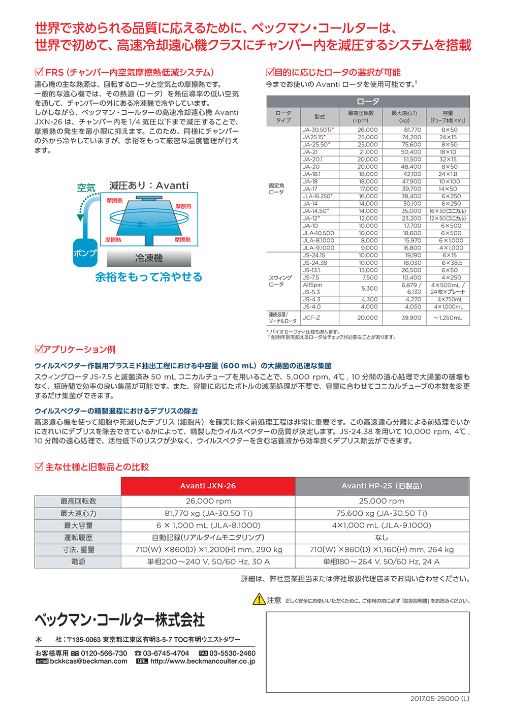 高速冷却遠心機 Avanti JXN-26 キャンペーン 本体価格30%OFF