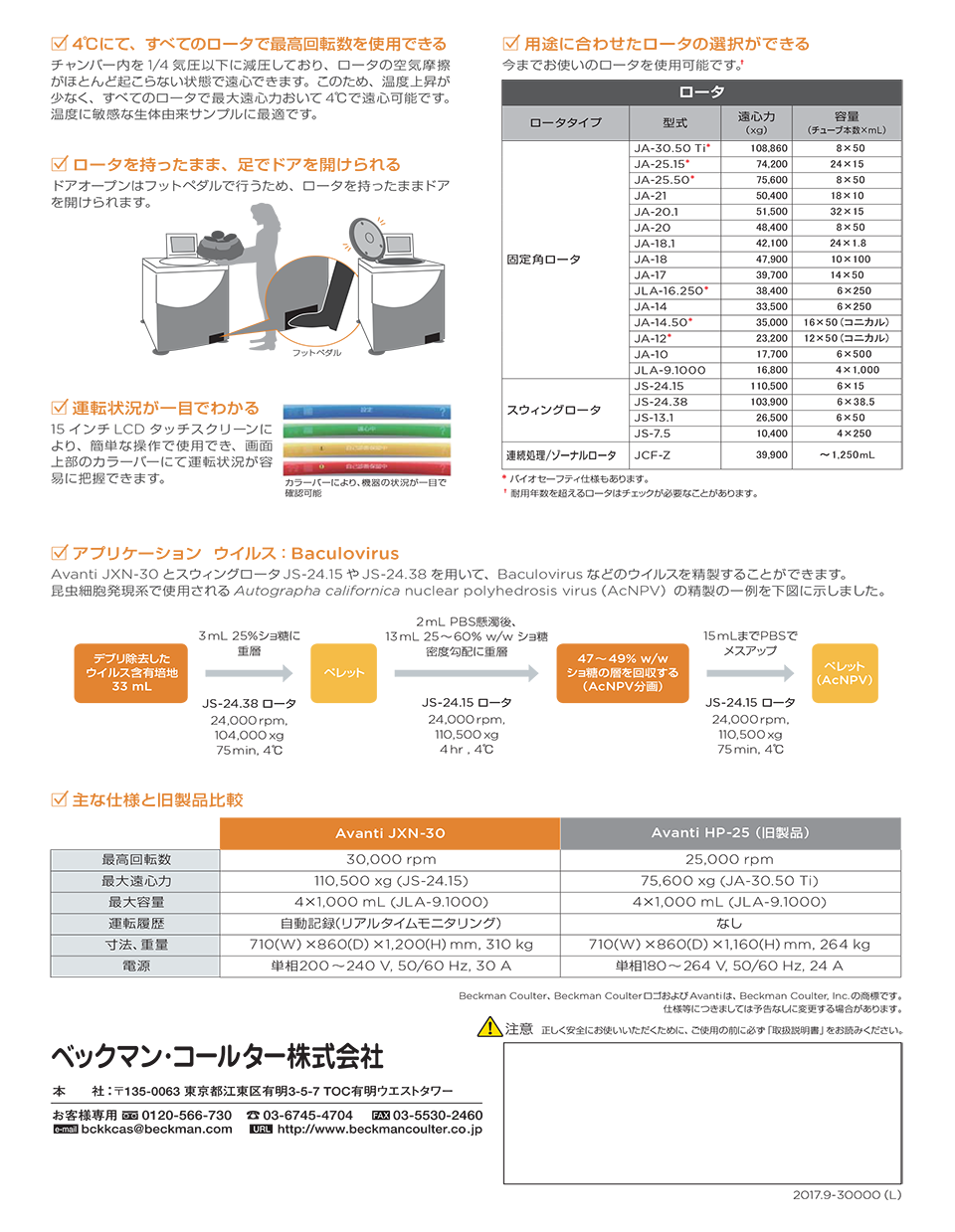 高速冷却遠心機 Avanti JXN-26 キャンペーン 本体価格30%OFF